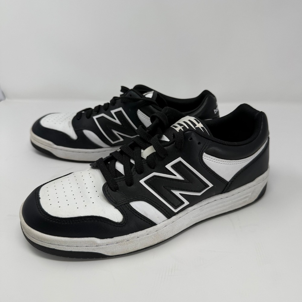 New Balance 480 Sneakers Size 11 Black White Court Streetwear BB480LBA Low Top